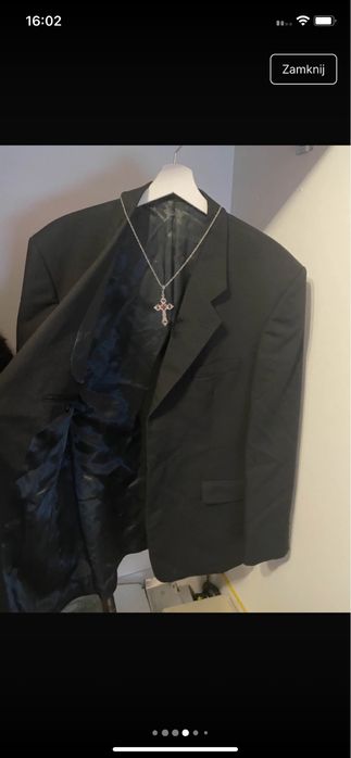 Elegancka marynarka czarna na wesele, komunie, do pracy WEŁNA