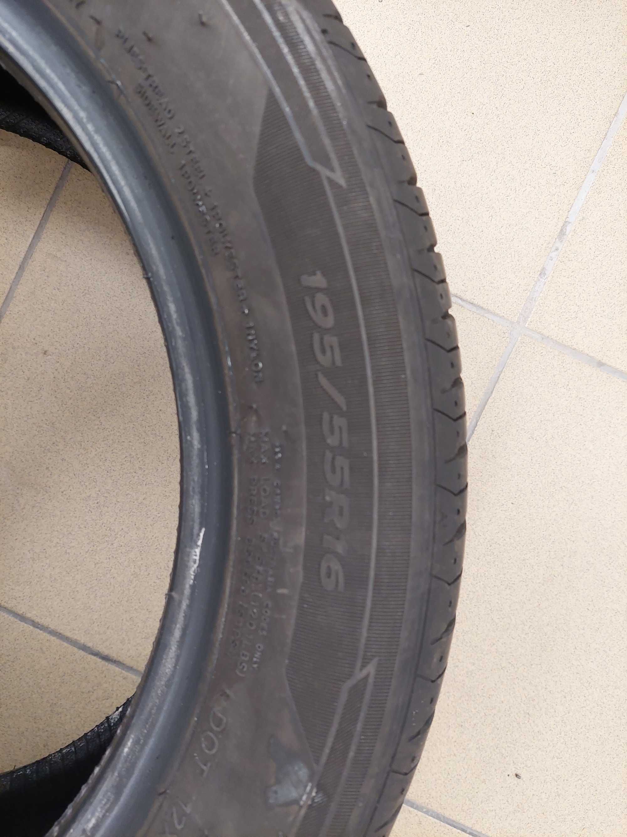 letnie opony hankook, 4 szt. 195/55R16, rok 2021