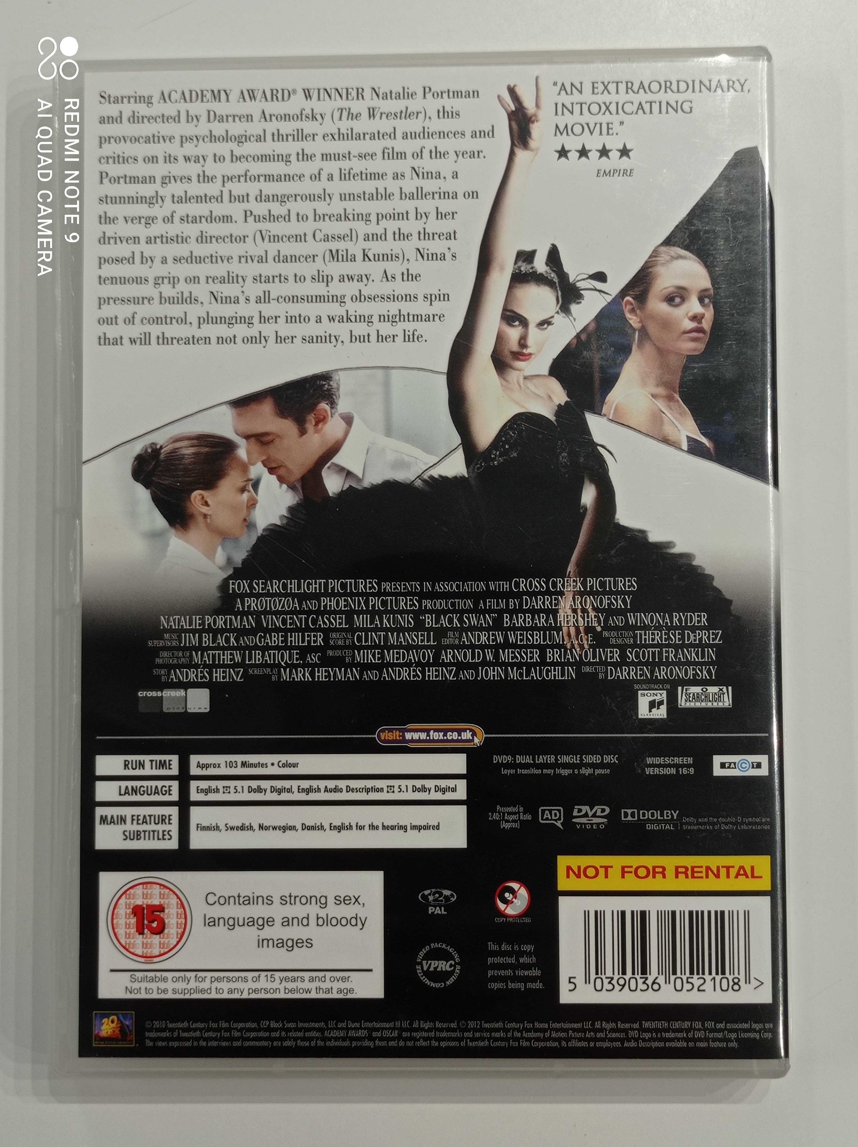 Black Swan DVD Czarny Łabędź Aronofsky Portman Kunis