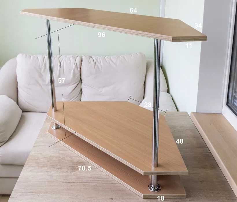 Новая угловая полка для компьютерного стола