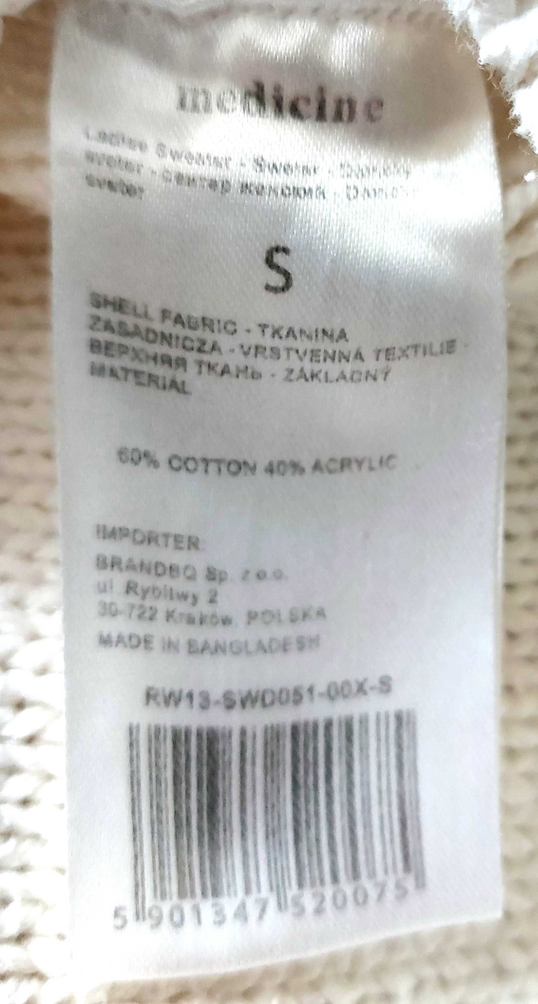 Bawełniany sweter Medicine z ozdobnym splotem