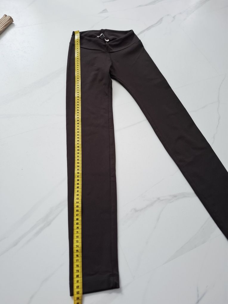 Leginsy XS - S czekoladowe push up wyszczuplające modelujące