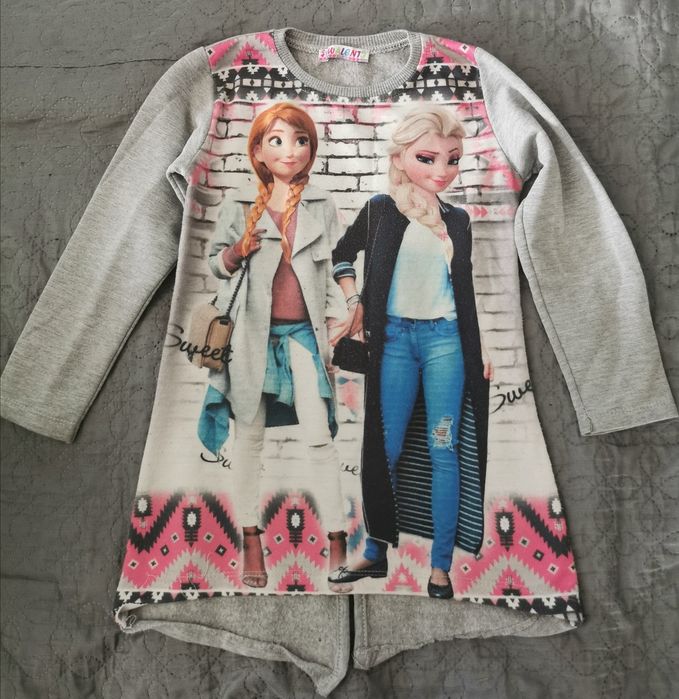 Tunika 122 z postaciami Elsa & Anna Krsina Lodu
