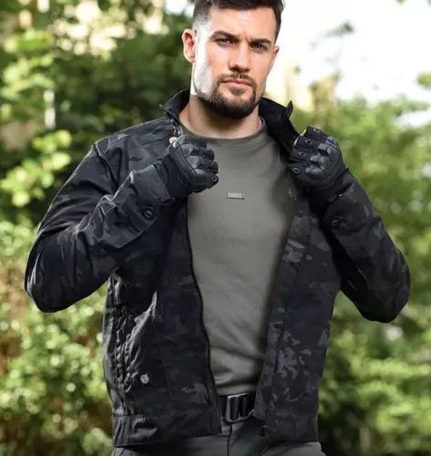 Тактична куртка вітрівка мультикам чорний (multicam black)