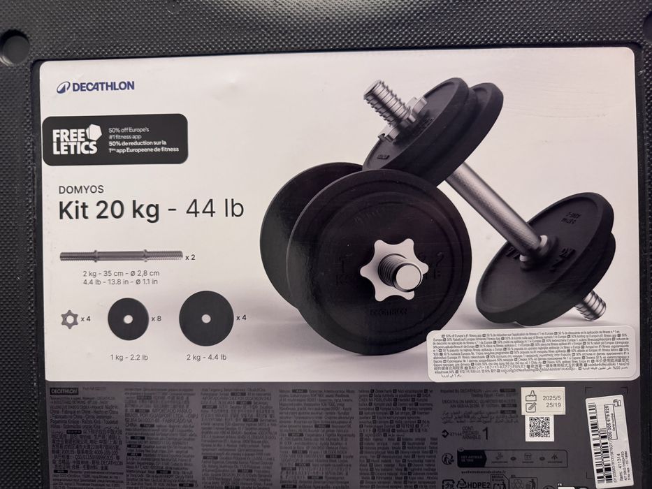 Komplet hantli DOMYOS 20 kg z Decathlon