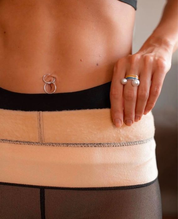 Колготи на хутрі з імітицією голих ніжок не лосины