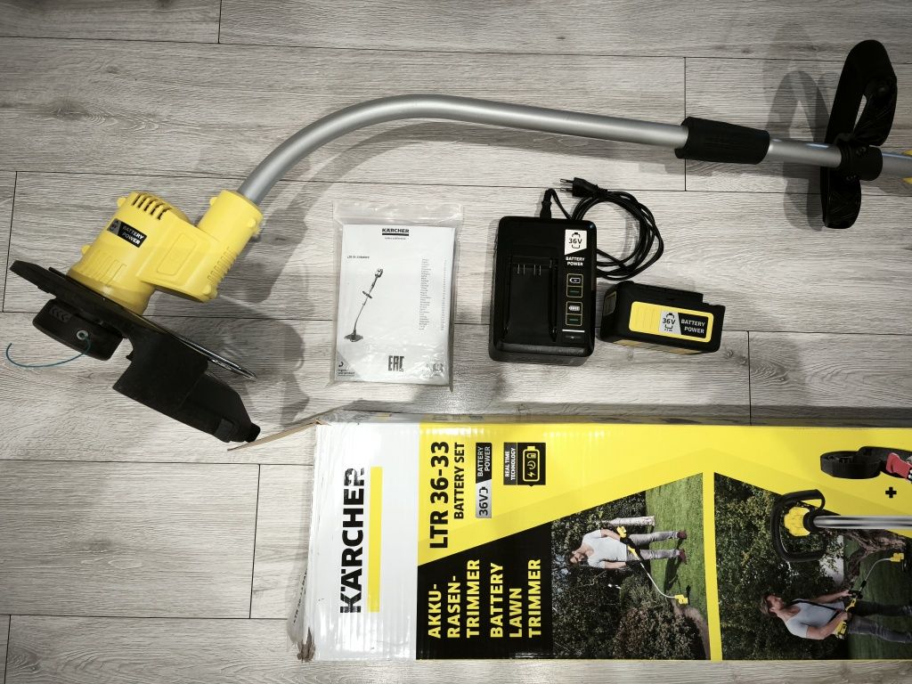 Podkaszarka akumulatorowa Karcher z baterią 36V i ładowarką