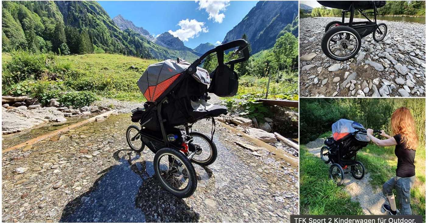 Carrinho, Pram com pneus grandes perfeitos para todas as situações