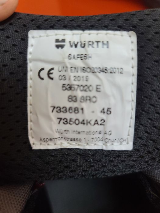 Sapato de protecção Wurth