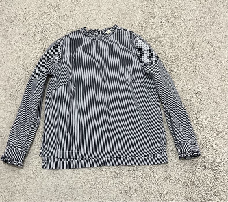 H&M r. 40 niebieska biala koszula damska w paski ze stojka