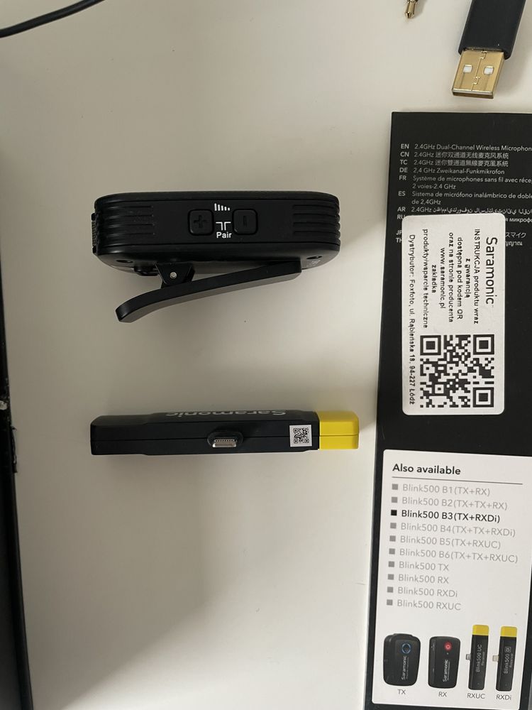 Bezprzewodowy mikrofon Saramonic Blink500 B3 (RXDI + TX)