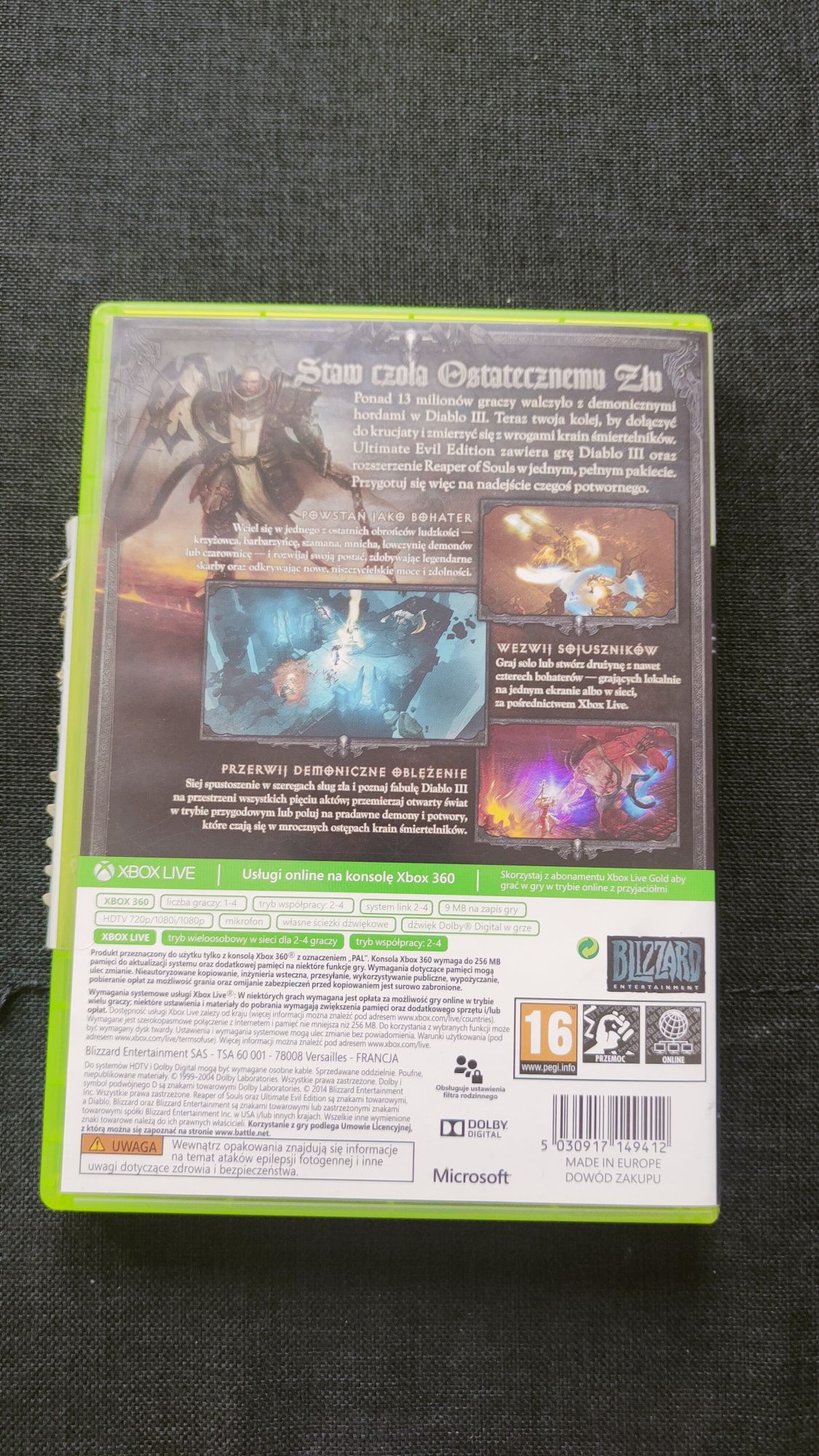 Diablo 3 Reaper of Souls Ultimate Evil Edition X360