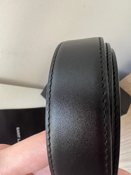 Pasek YSL Saint Laurent cassandre 85 skórzany