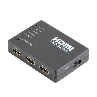 HDMI Hub Switch Splitter 5 portas comando USB
