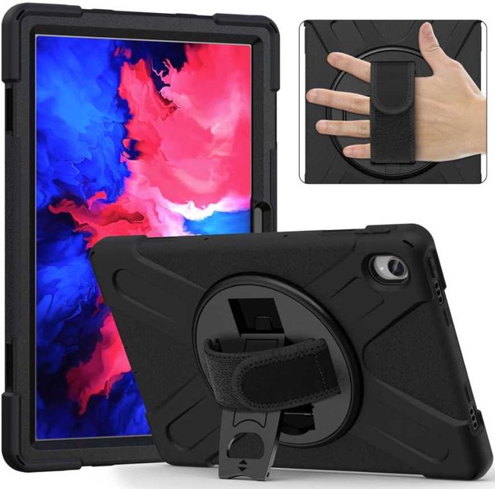 Pancerne Etui z Uchwytem do Lenovo Tab 11 / P11 Plus czarne