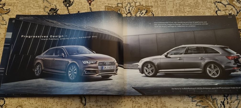 2018 Prospekt Audi A4/S4 na innej Audi Q8, Q7, Q5, Q3, Q2, A8L