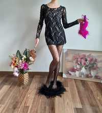 Czarna koronkowa sukienka mini Sexy lace black mini dress