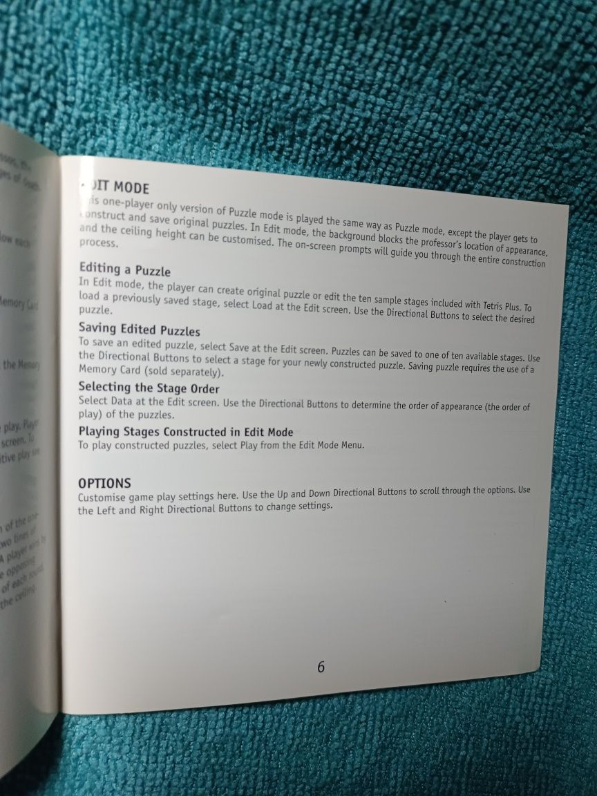Ps1 Tetris Plus psx psone Książeczka Manual Angielska