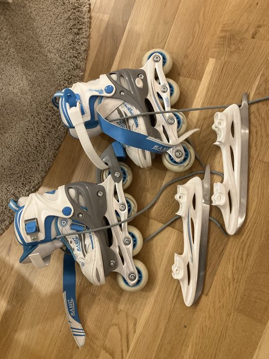 Rolki, łyżwy zestaw 4w1 rozmiar 30-33 stan idealny