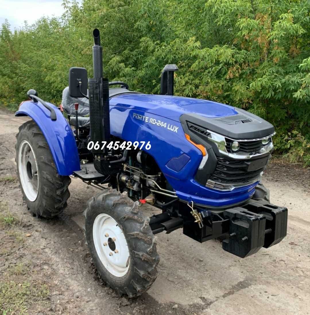 Трактор Forte RD-244 LUX Форте Широка гума Редукторний міст Доставка