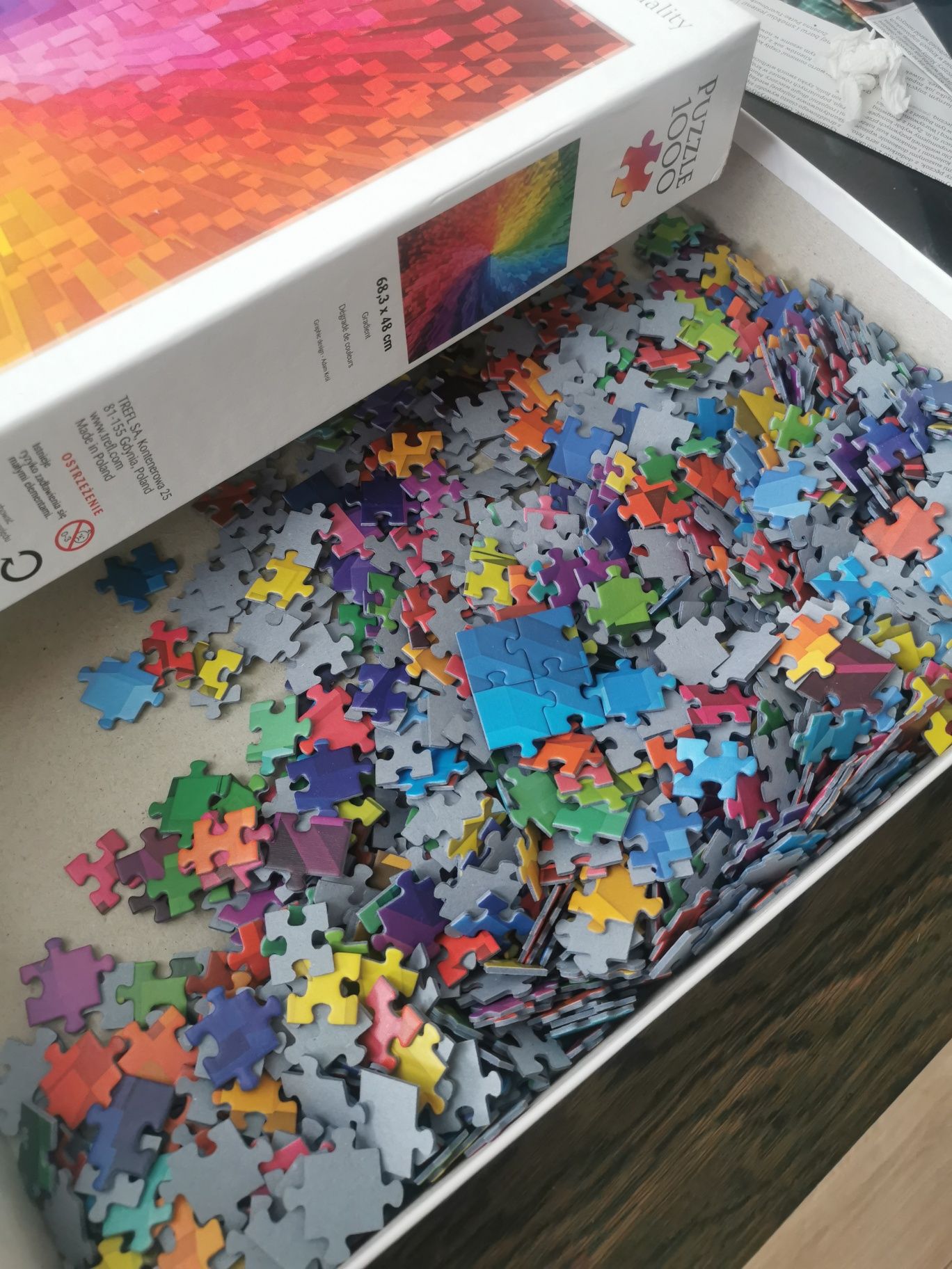 2 x Puzzle 1000 elementów  Emoji i gradient