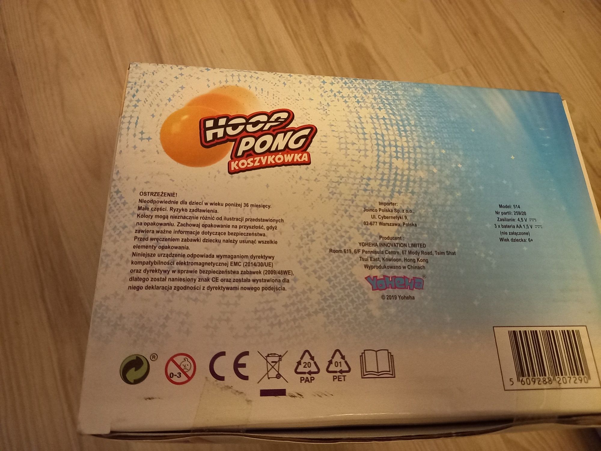 Gra zręcznościowa Hoop Pong koszykówka