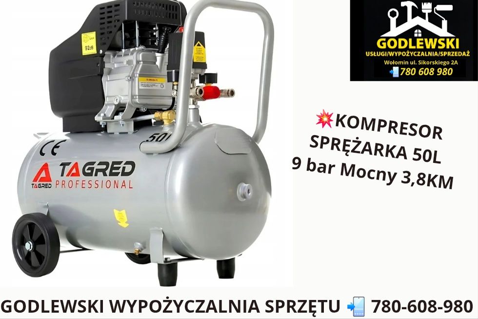 Wypożyczalnia! Kompresor Sprężarka 70l i 260l Wynajem!