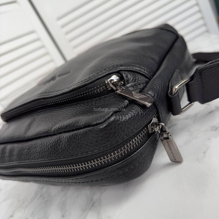 Мужская кожаная сумка Армани через плечо Armani