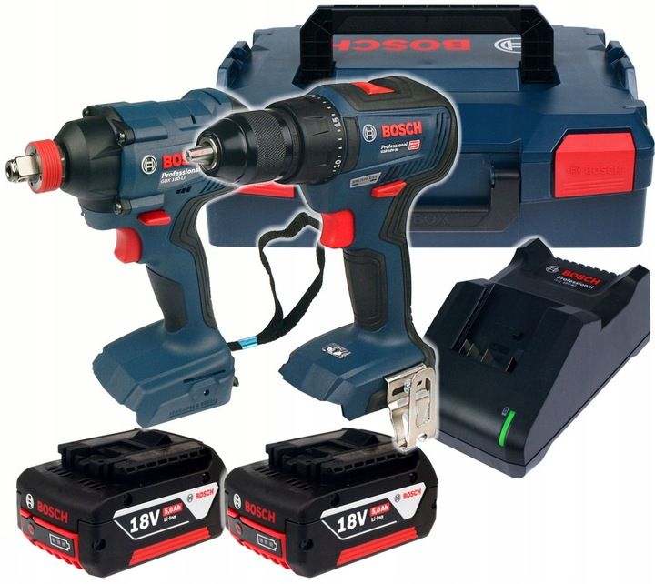 Zakrętarka Gdx 180-li + Gsr 18v-50 Bosch 2x5,0ah