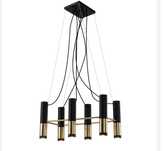Lampa wisząca Kavos 6, czarna Kler