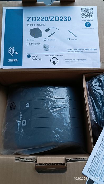 Nowa drukarka etykiet Zebra ZD220D termiczna na gwarancji