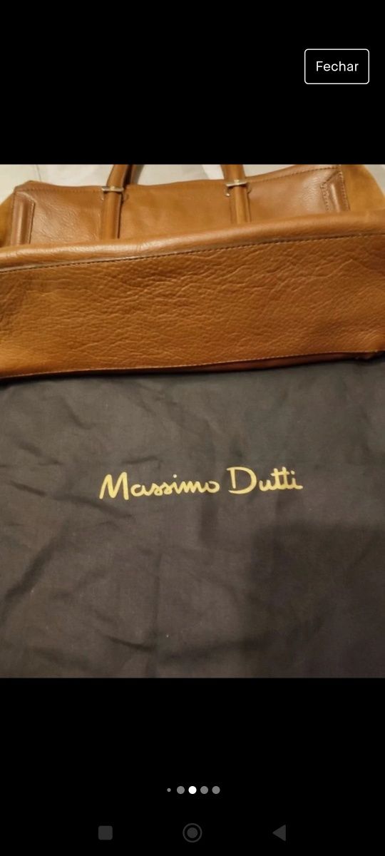Mala em pele Massimo Dutti