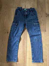 Spodnie jeans benetton bojówki 130