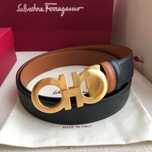Salvador ferragamo cinto pele dourado  Homem