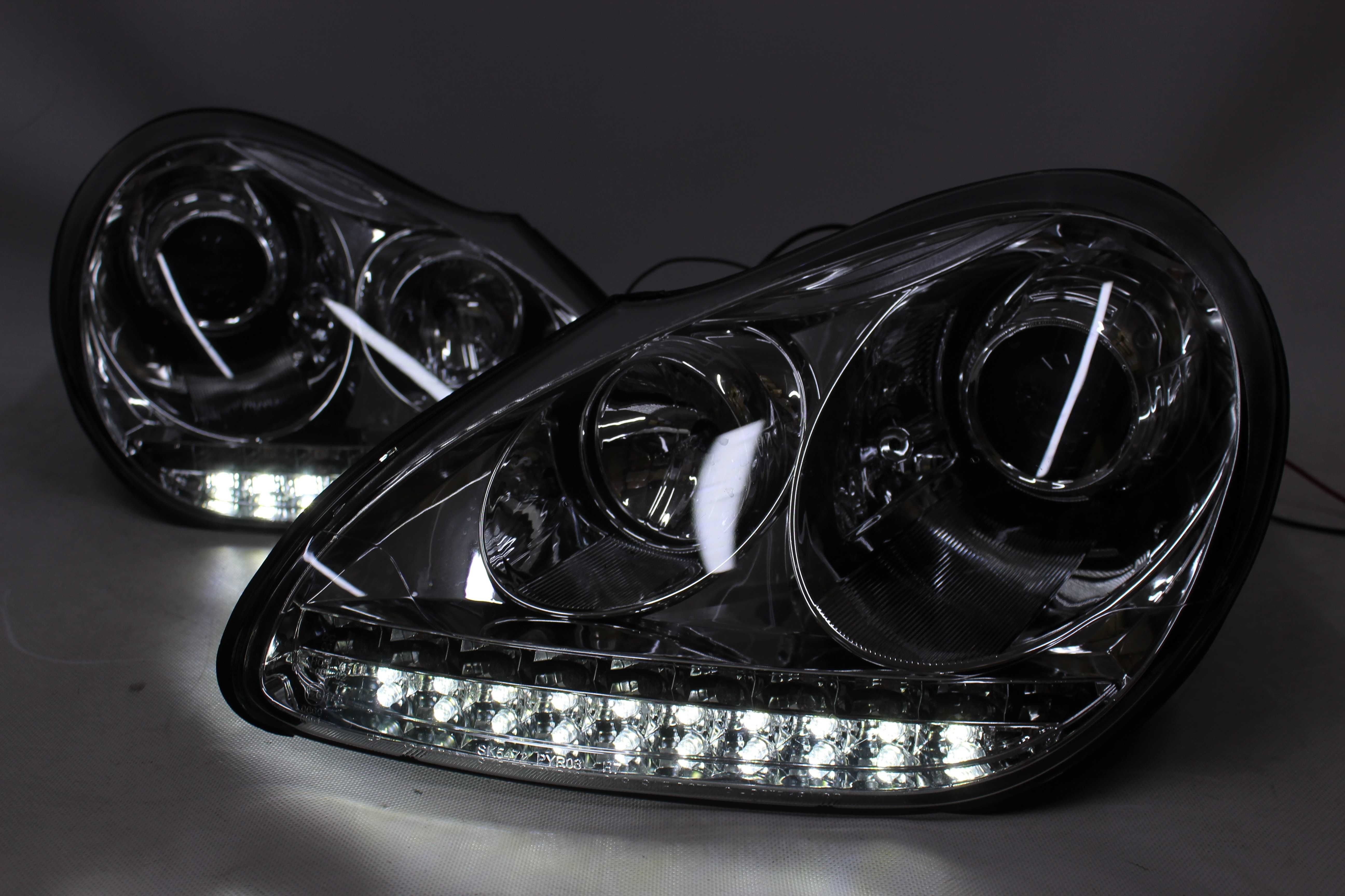 Lampy przednie przód PORSCHE CAYENNE 02-07 XENON D1S LED CHROM IGŁA!
