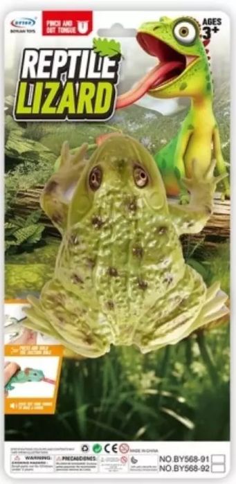 Żaba z wyciąganym językiem 15cm. MERKPOL