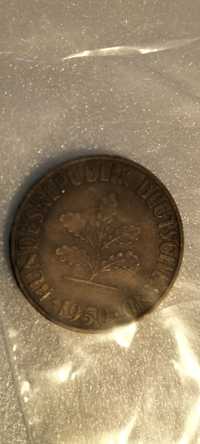 10 Pfennig -1950r-moneta kolekcjonerska.