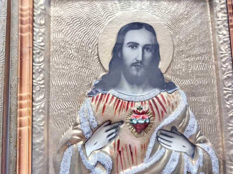 Stare obrazy święte jak ikony - Maria i Jezus