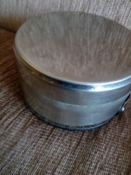 Prl cukiernica koszyczek szklo metal plater