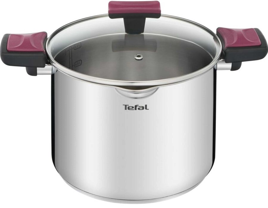 Каструля з кришкою Tefal Cook&Clip 22см 6.1л Кастрюля нержавейка Баняк
