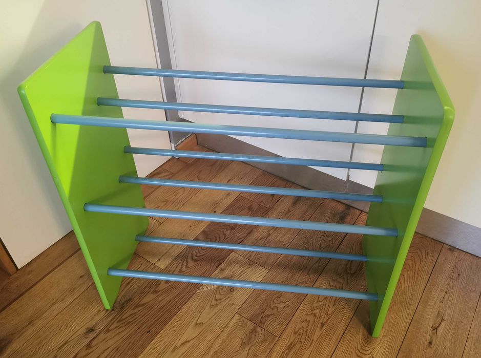 regał na zabawki wys. 60 głębokość 30  szerokość 66 zielony niebieski