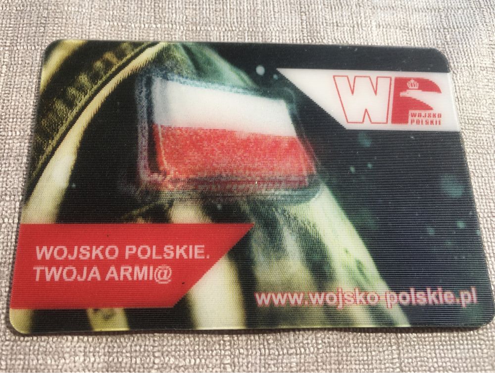 Magnes na lodówkę z hologramem Wojsko Polskie armia hologram flaga