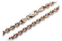 Łańcuszek z różowego czerwonego złota 14k 585 Ankier diamentowany 50