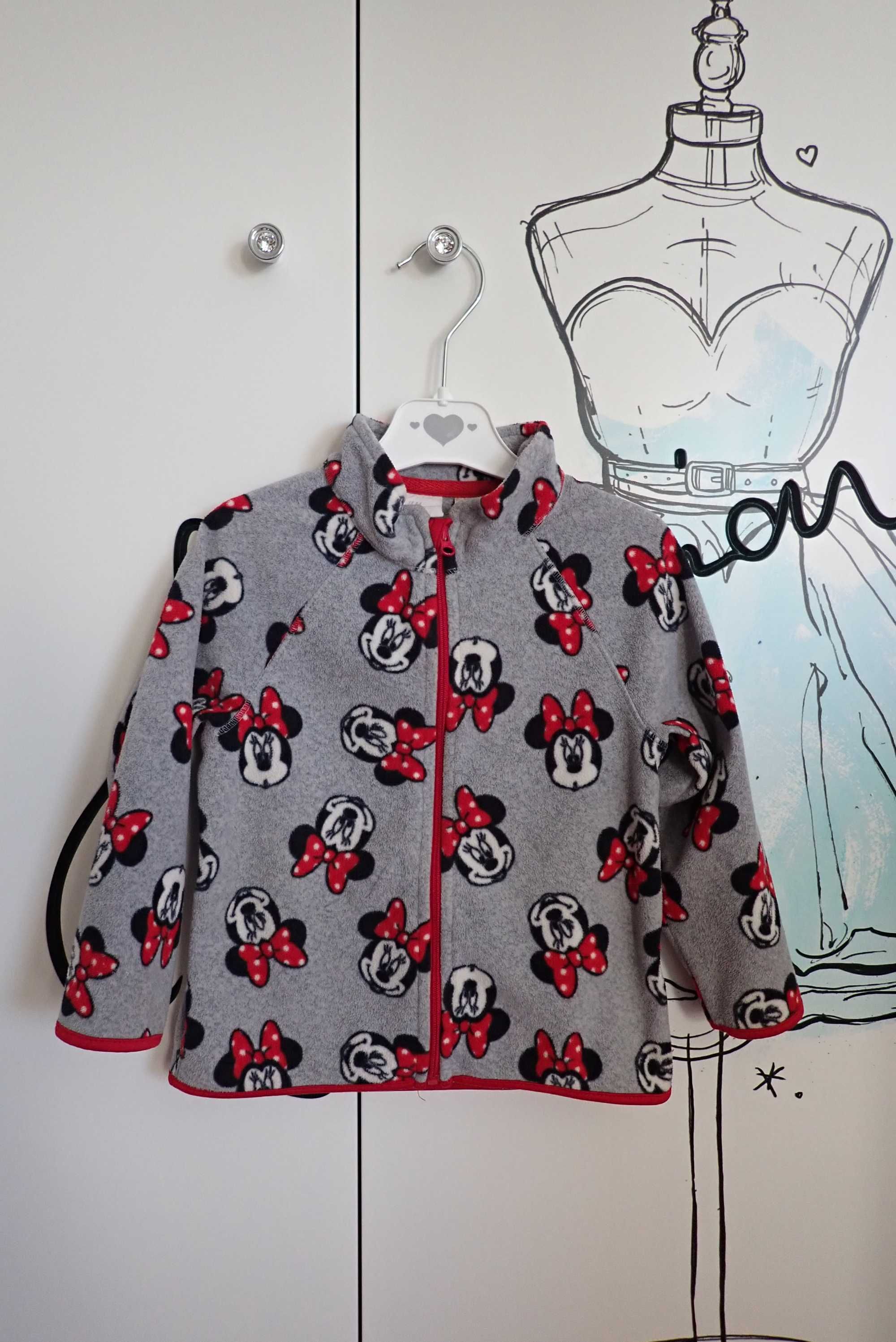 Bezrękawnik + bluza polarowa Myszka Minnie z H&M