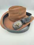 Kapelusz kowbojski pas cowboy byk metalowy country western zachód