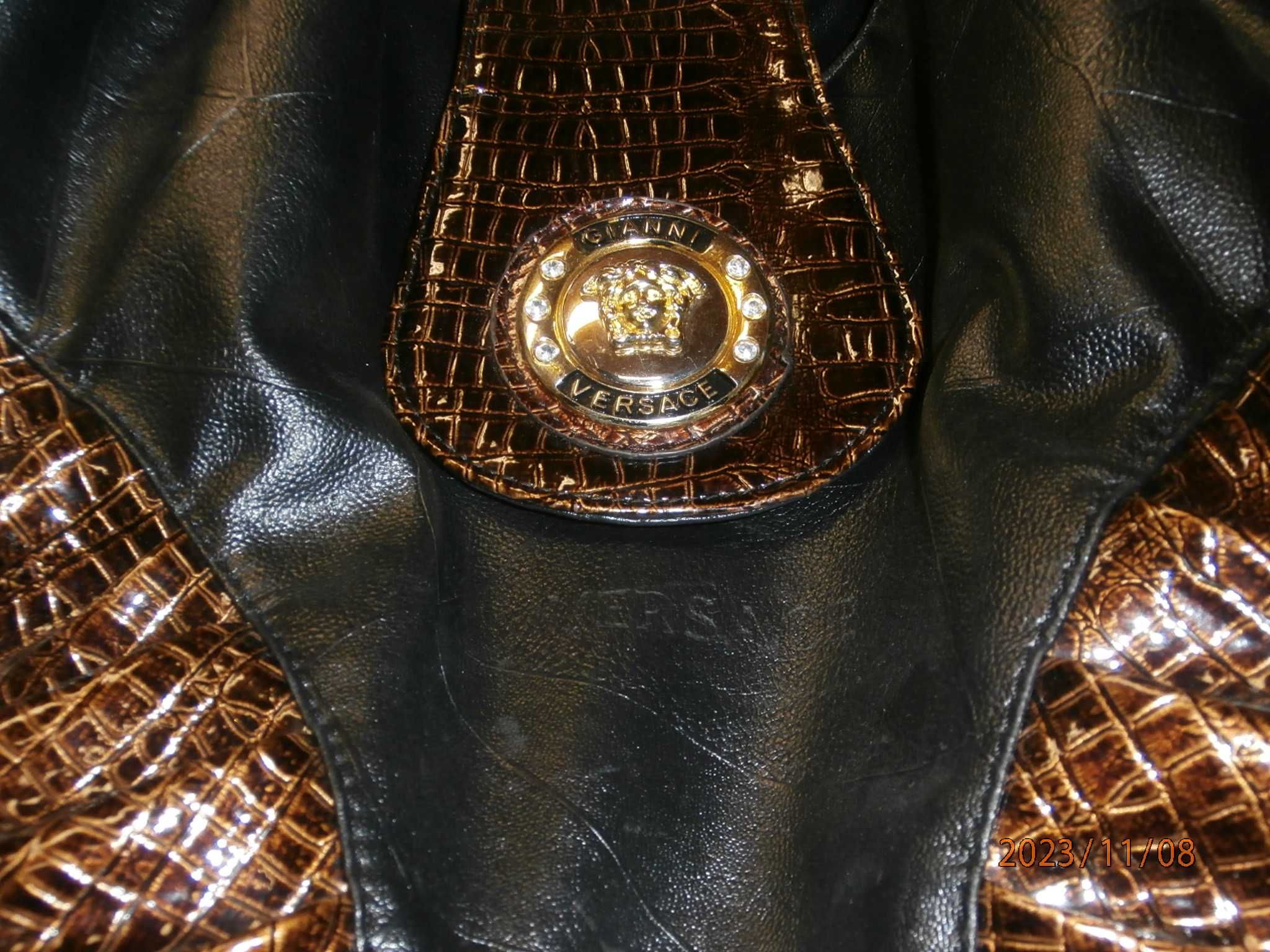 Torebka VERSACE damska do ręki, duża, używana stan bdb