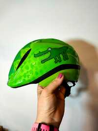 Dziecięcy kask kolarski KED Meggy II Trend Green croco S/M 49-53 cm