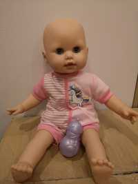 Interaktywna lalka elefun mówiąca bobas butelka baby born mrugająca