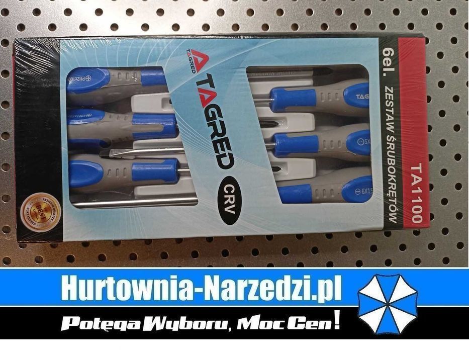 Śrubokręty wkrętaki z magnesowymi końcówkami 6 szt. zestaw śrubokrętów