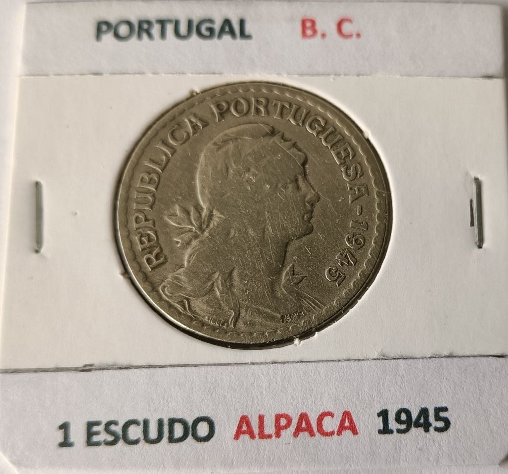 Moedas da 2ª  República Portuguesa  « 1 Escudo Alpaca  »